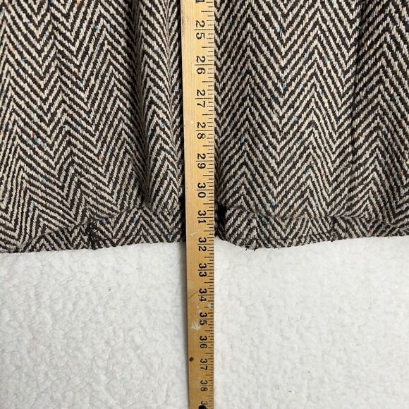 FOREVER 21 Brown Herringbone Toggle Hook & Loop Winter Coat Womens Size Small - Picture 8 of 8